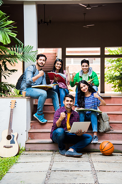 Group of college students