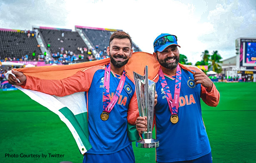 Virat kohli and Rohit sharma with world cup