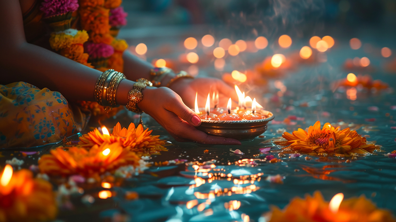 illustation of Diwali festival of lights